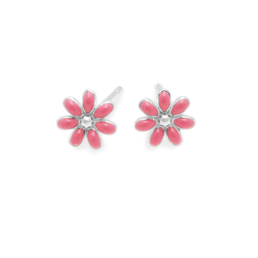 Pink Daisy Studs