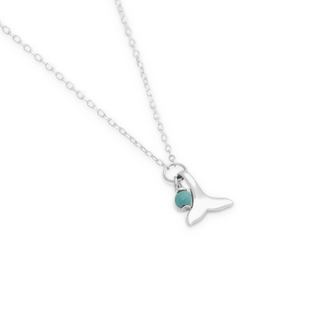 Whale Tail Silver Anklet