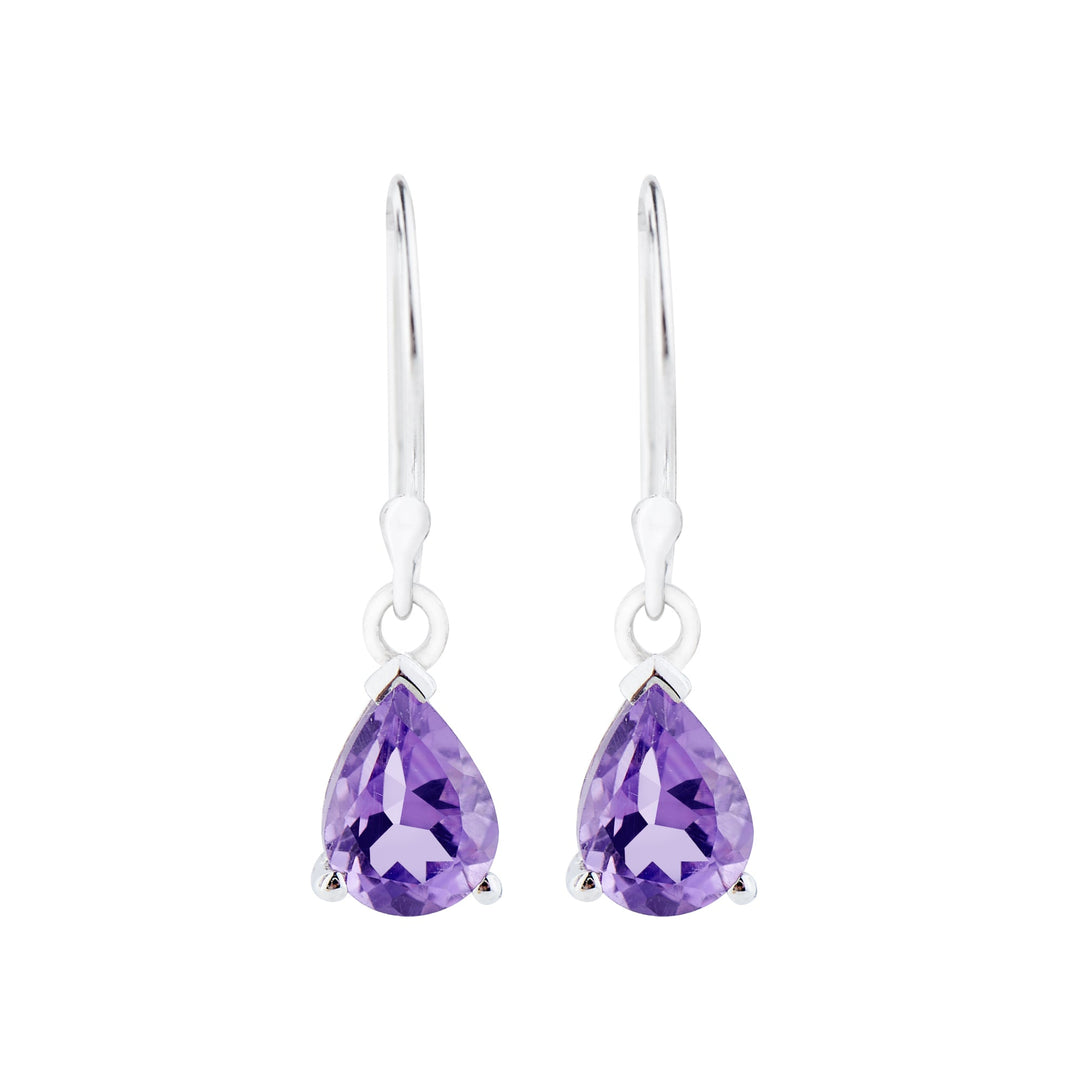 Amethyst Teardrop Earrings (B210E04)