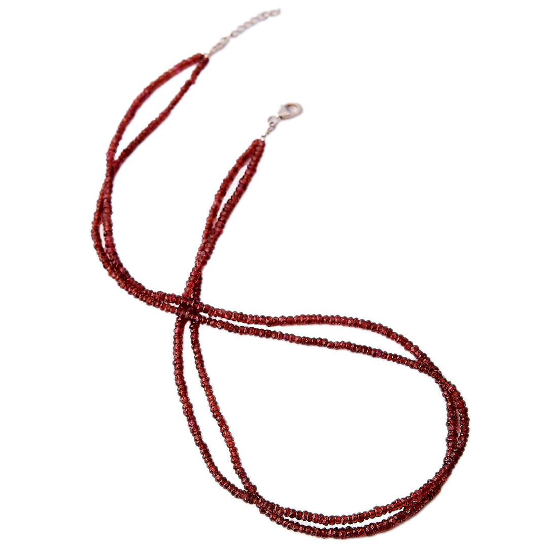 Garnet Double Strand Necklace (B262P01)