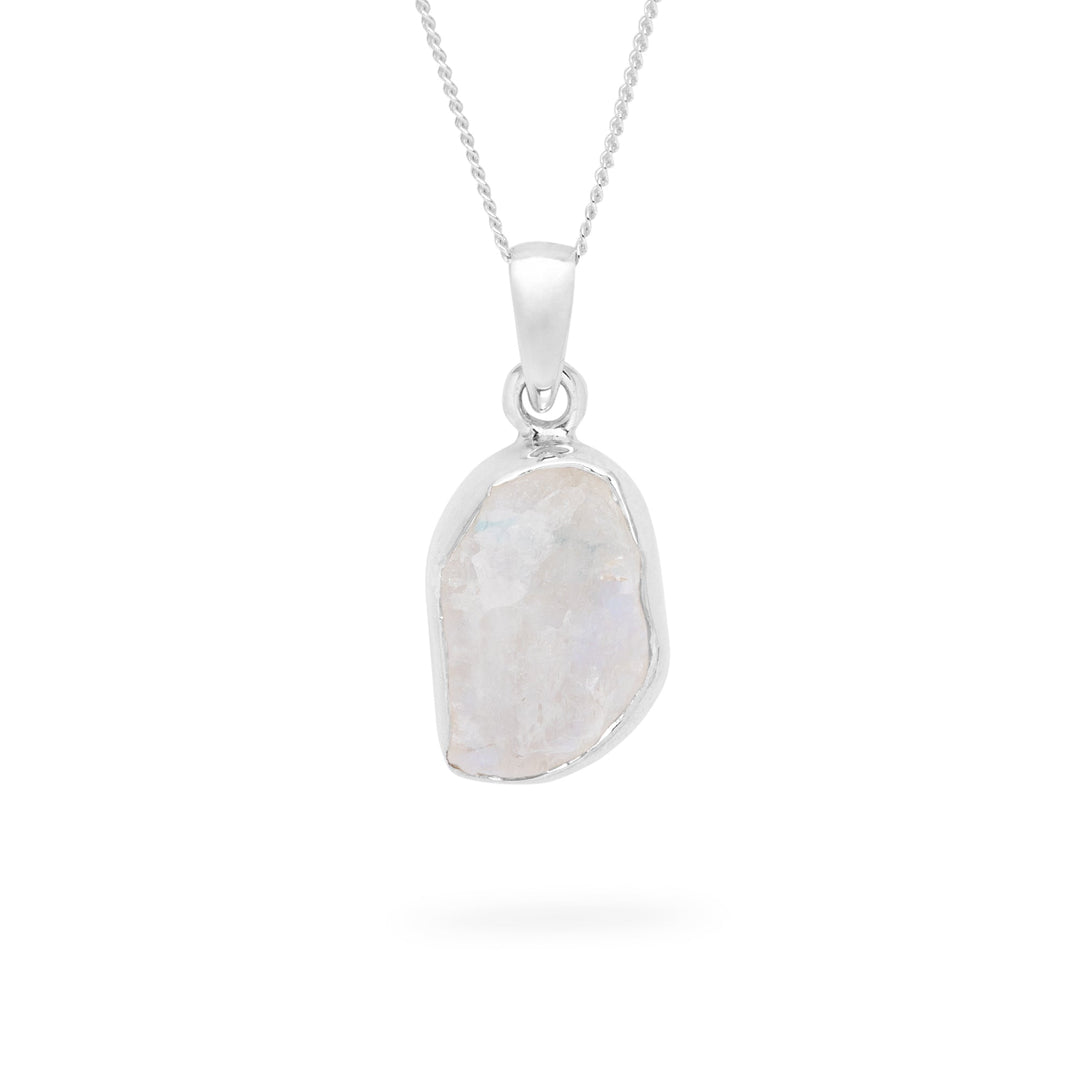 Rough Rainbow Moonstone Pendant (B280P01)