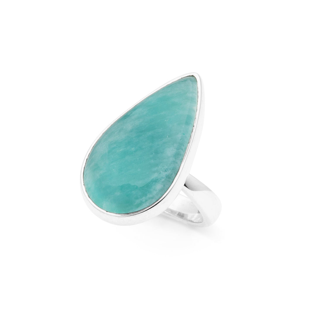 Amazonite Teardrop Ring (B331R05)