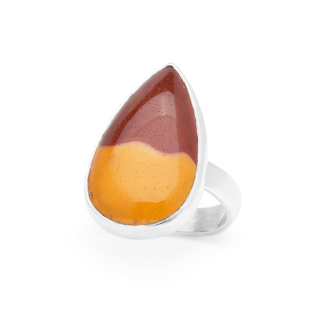 Mookaite Jasper Teardrop Ring (B333R05)