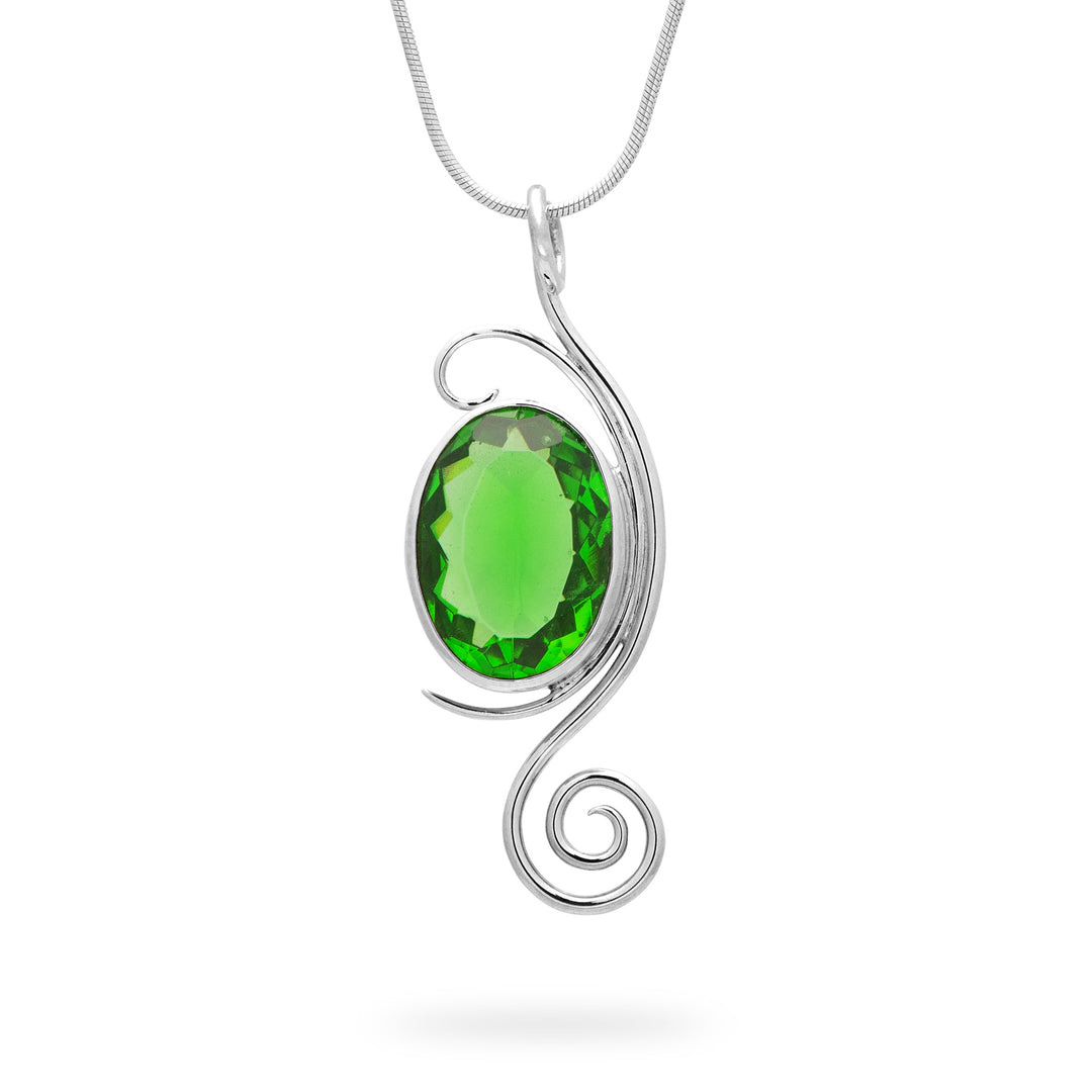 Bali Spiral Green Quartz Pendant (B541P01)