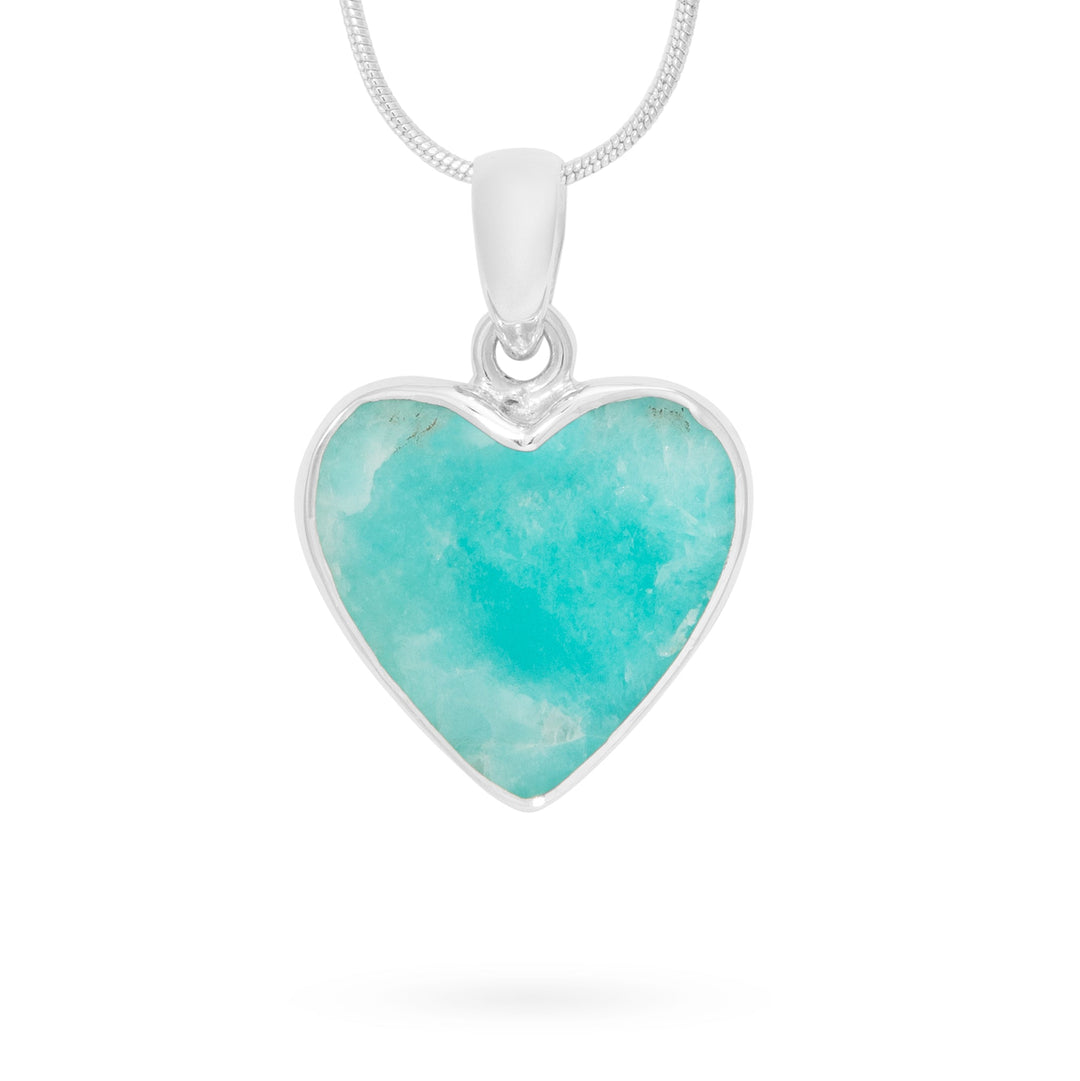Amazonite Heart Pendant (B706P01)