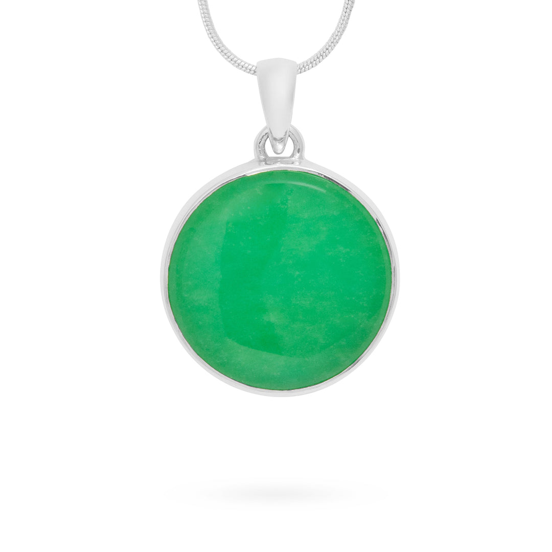 Green Jade Circular Pendant (B708P01)