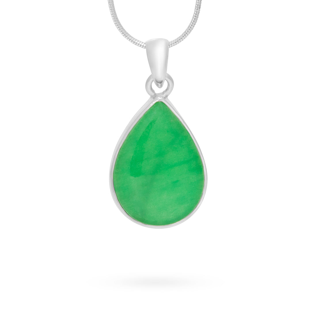 Green Jade Teardrop Pendant (B708P02)