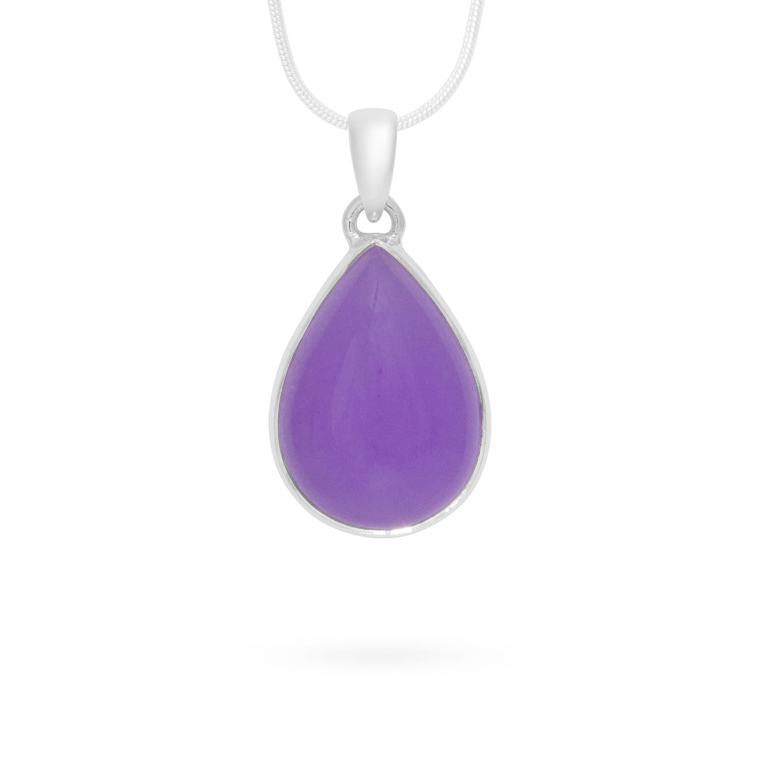 Purple Jade Teardrop Pendant (B712P01)