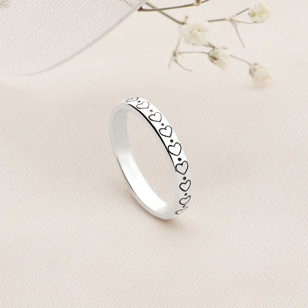Hearts Stacking Ring
