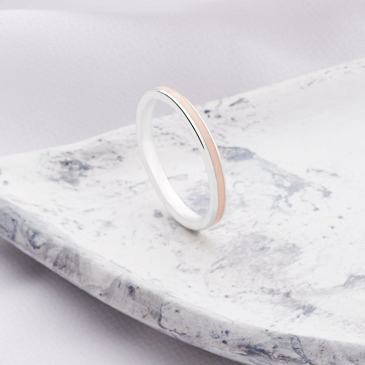 Enamel Stack Ring - Ice Pink