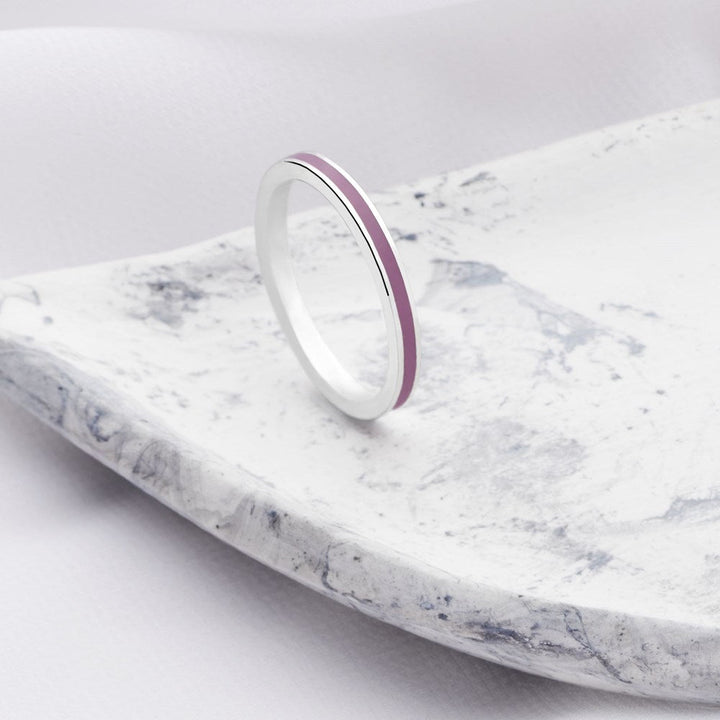 Enamel Stack Ring - Lilac