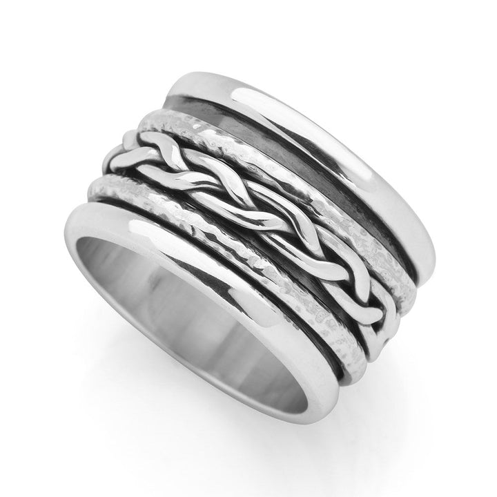 Kalyan Woven Spin Ring - Silver