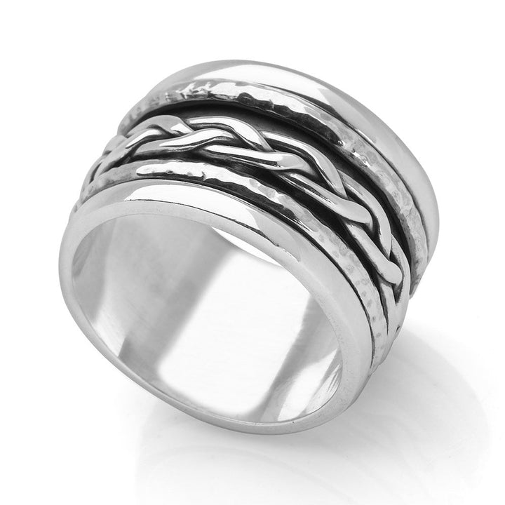Kalyan Woven Spin Ring - Silver