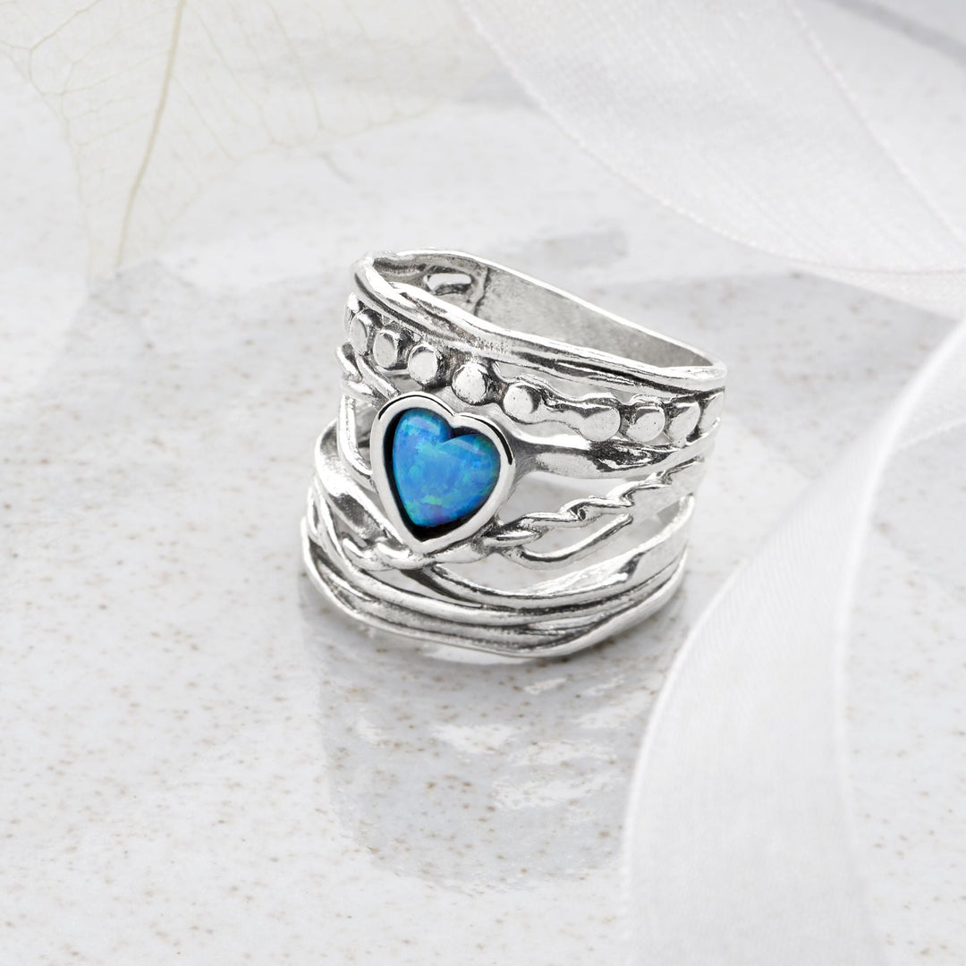 Opal Heart Ring