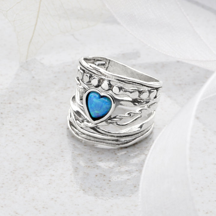 Opal Heart Ring