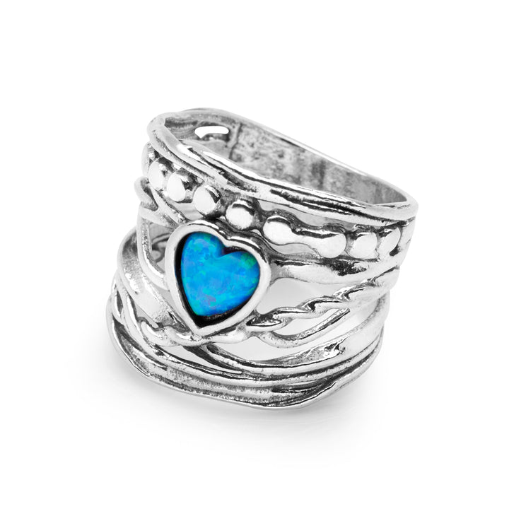Opal Heart Ring