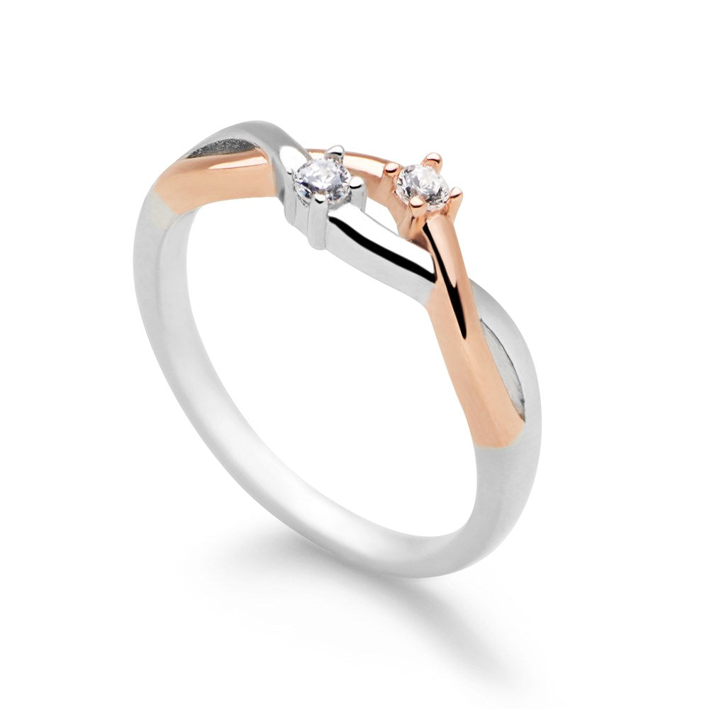 Twin Zirconia Eternity Ring