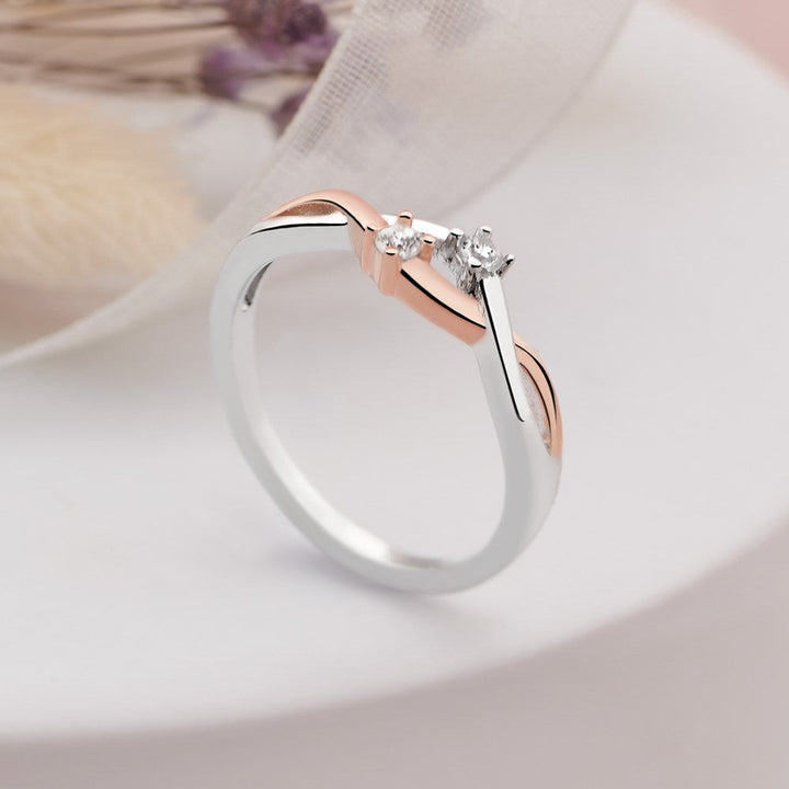 Twin Zirconia Eternity Ring