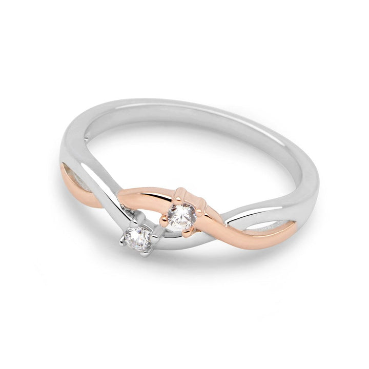 Twin Zirconia Eternity Ring