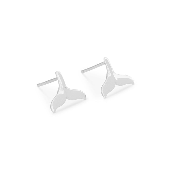 Whale Tail Silver Studs (E38591)