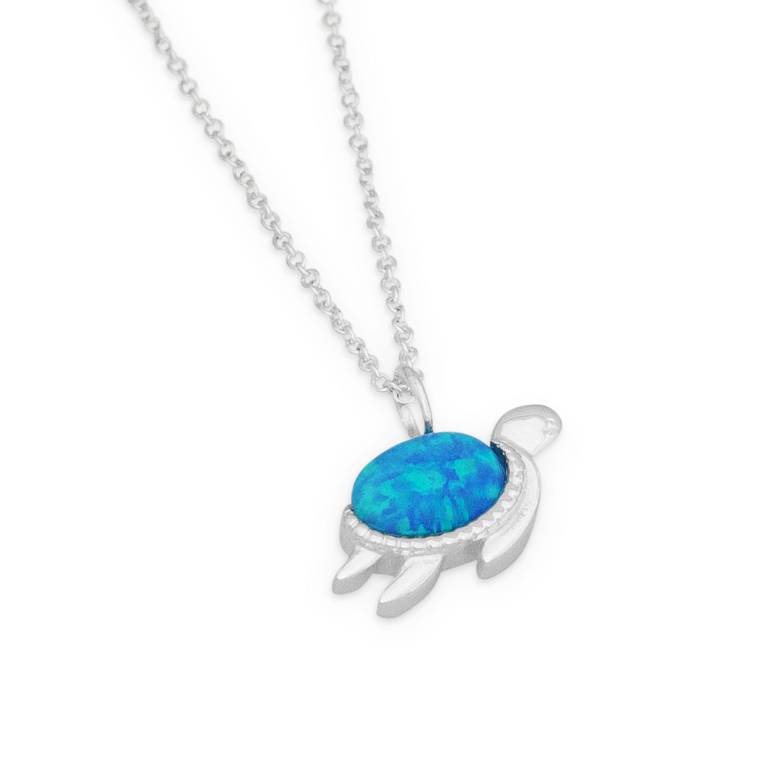 Opal Turtle Silver Pendant (P3251)