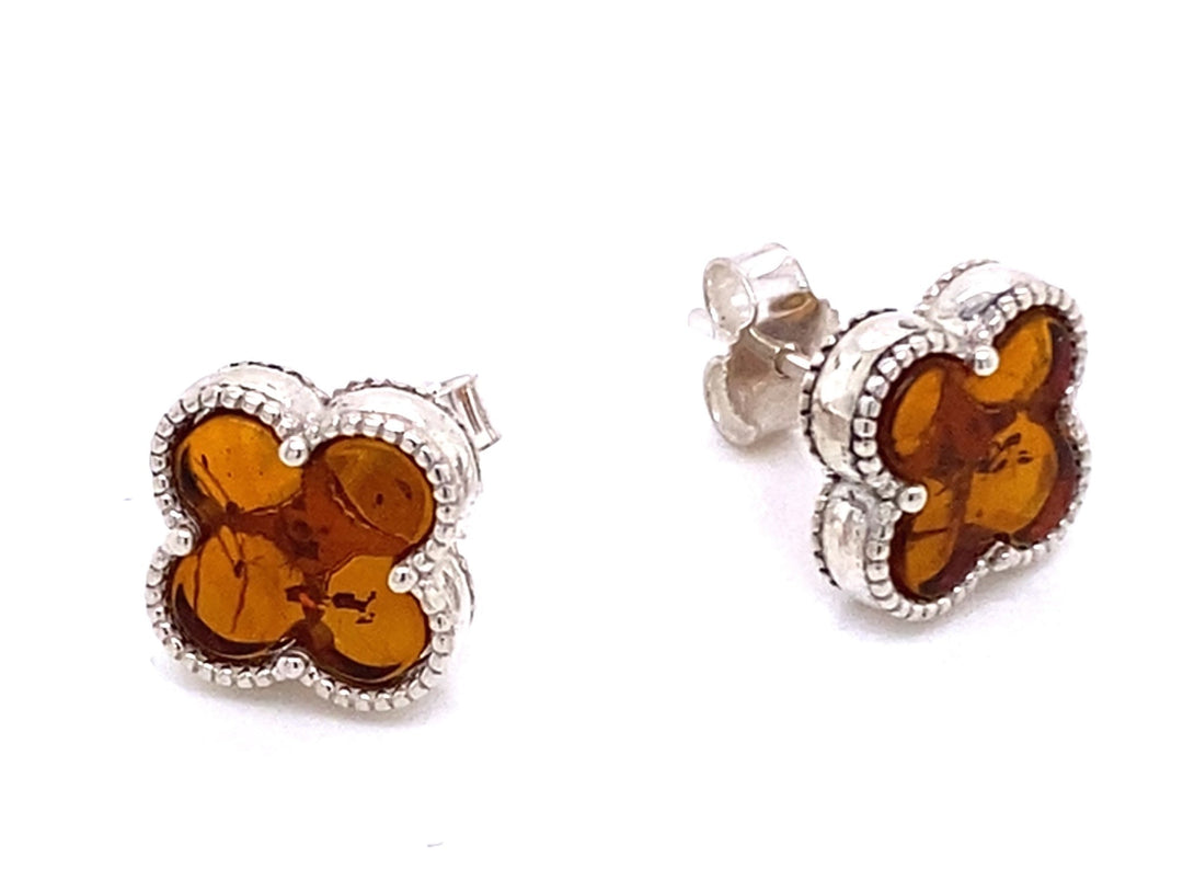 Amber Clover Earrings
