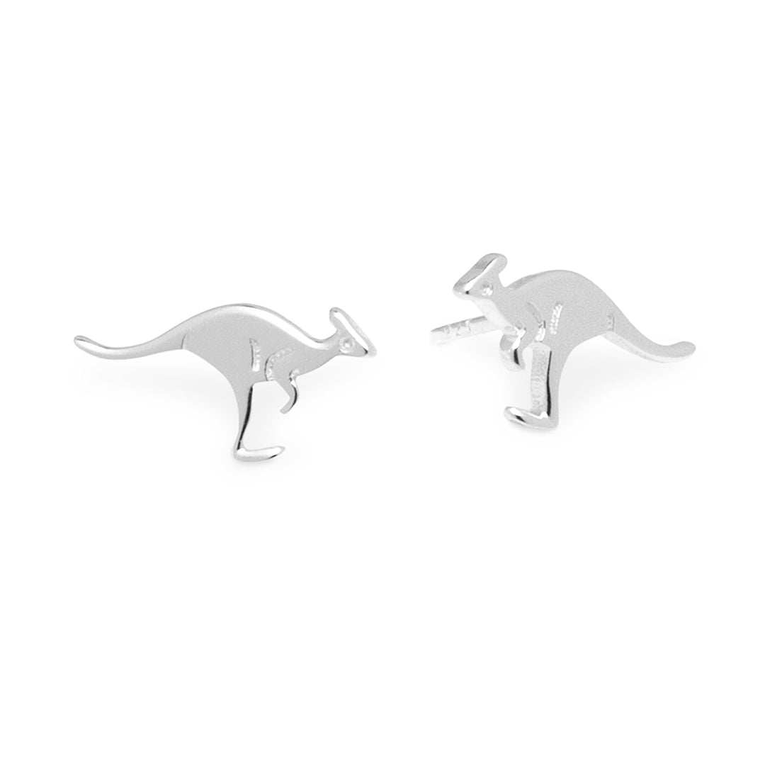 Kangaroo Silver Studs (E69301)