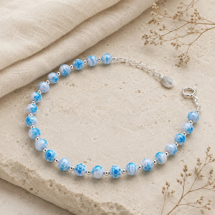Venetian Glass Blue Anklet