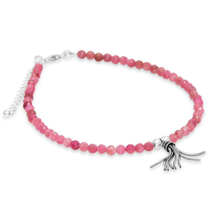 Rich Pink Tourmaline Anklet (ANK1471)