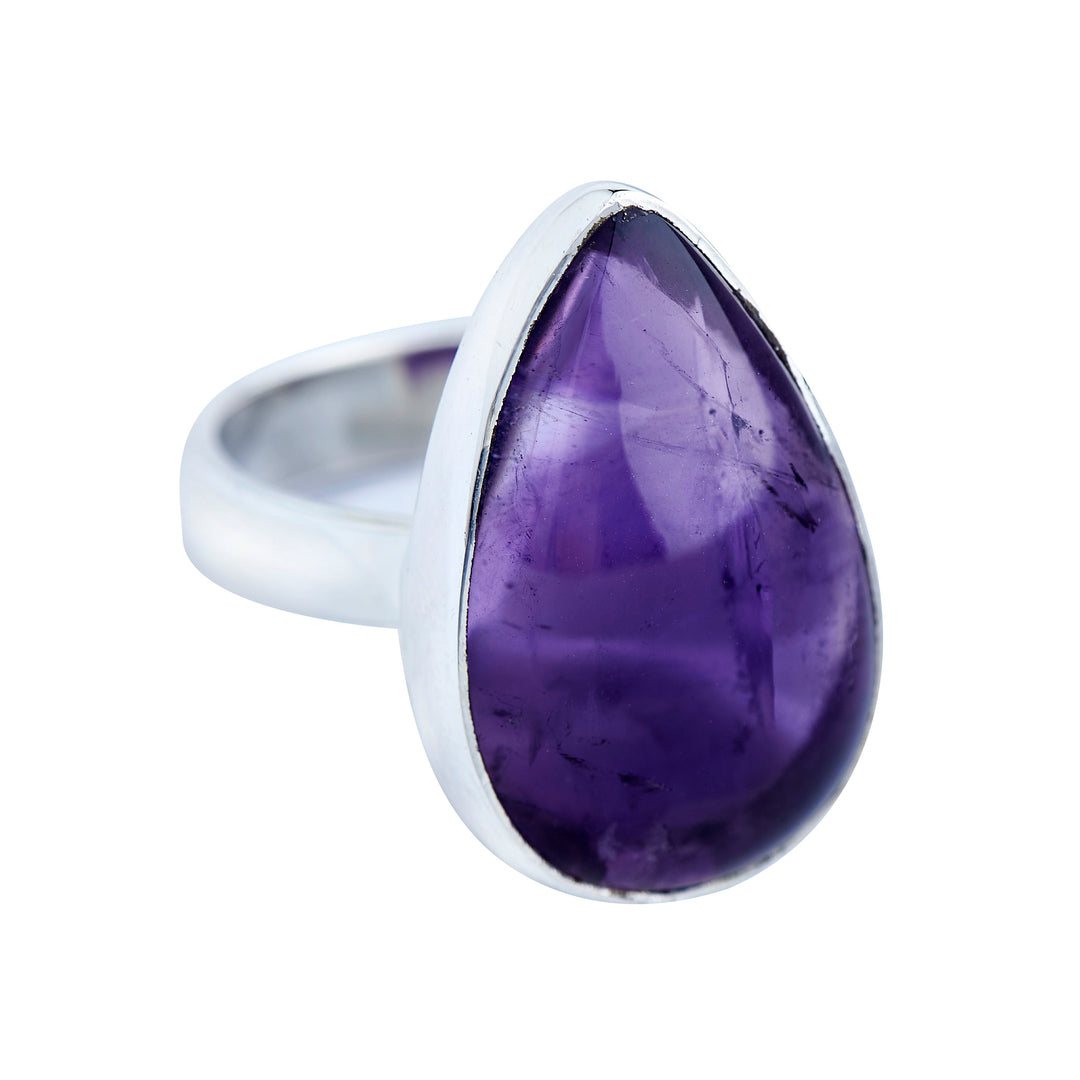 Star Amethyst Teardrop Ring (B102R05)