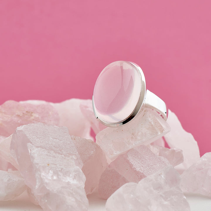 Ice Rose Quartz Ring (B107R01)