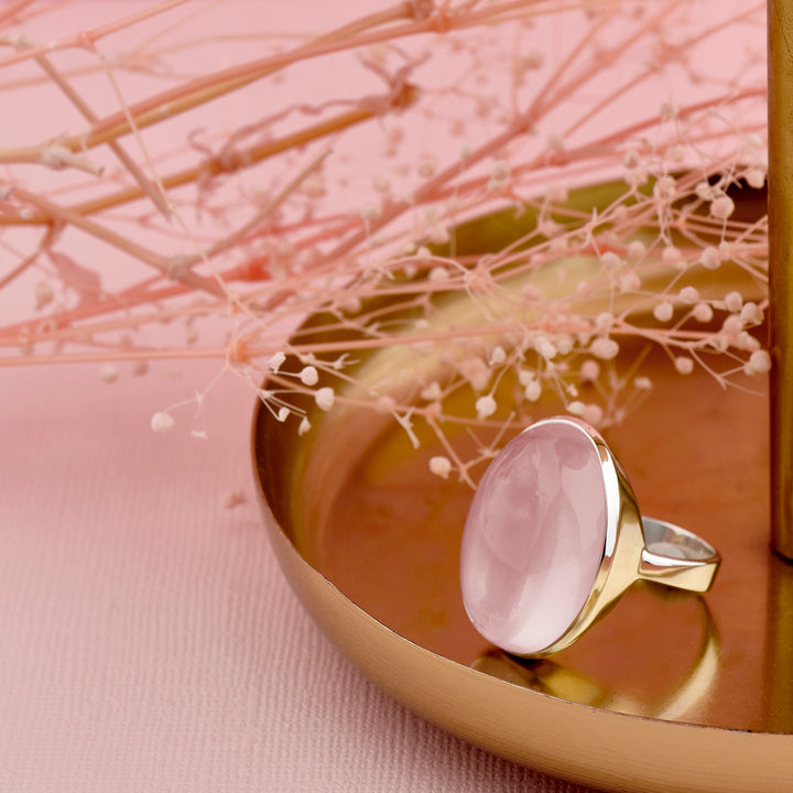 Ice Rose Quartz Ring (B107R02)