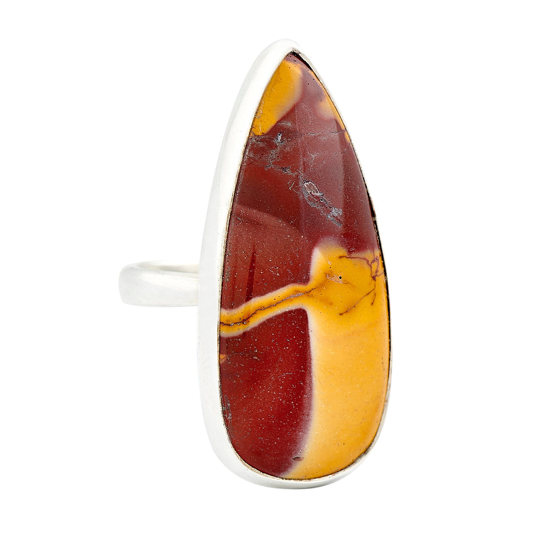 Mookaite Jasper Teardrop Ring (B108R05)