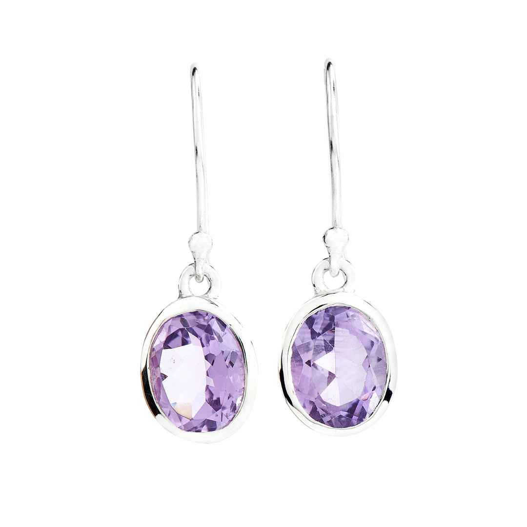 Amethyst Drop Earrings (B112E01)