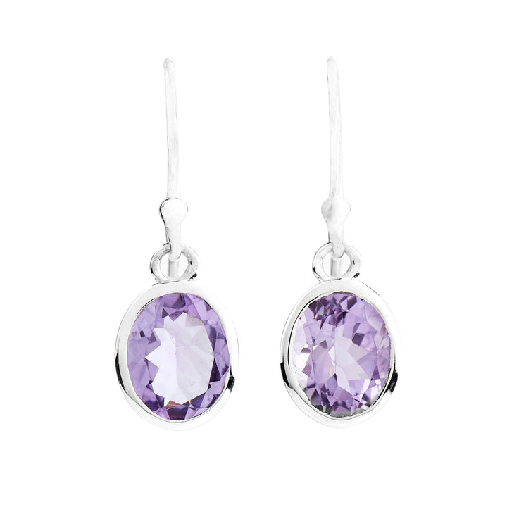 Amethyst Drop Earrings (B118E01)