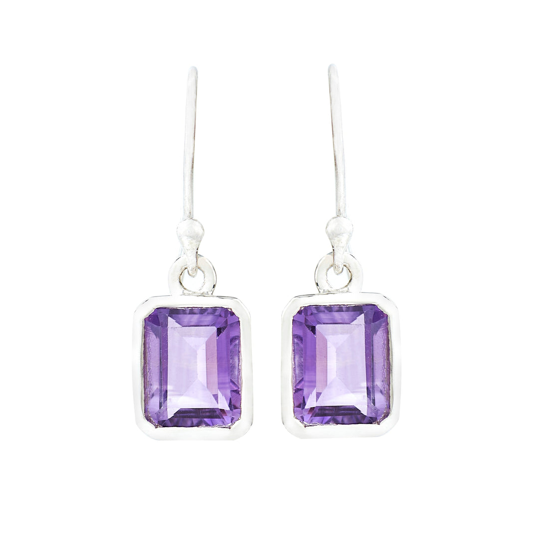 Amethyst Drop Earrings (B120E01)