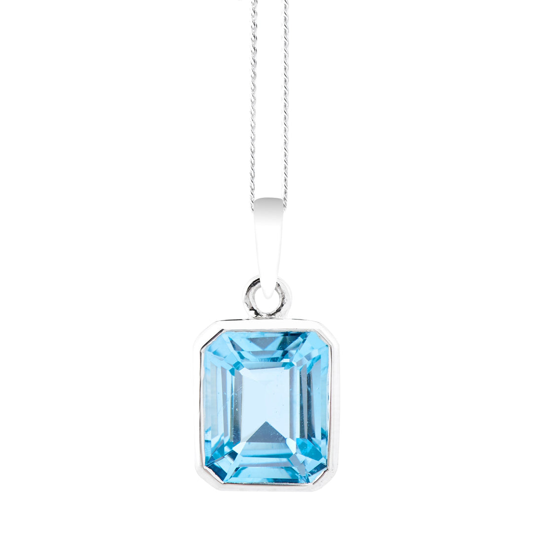 Blue Topaz Pendant (B206P02)