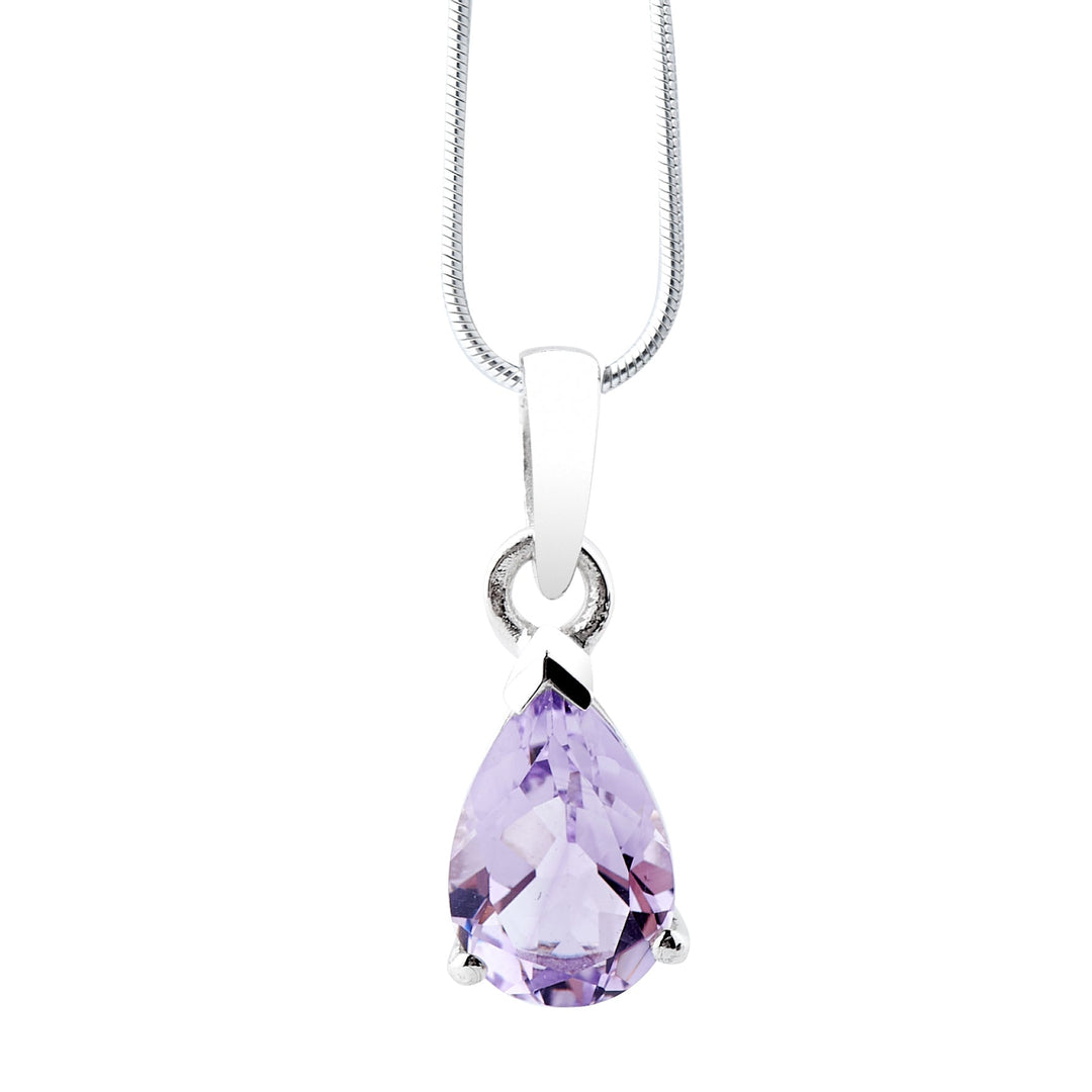 Amethyst Teardrop Pendant (B210P01)