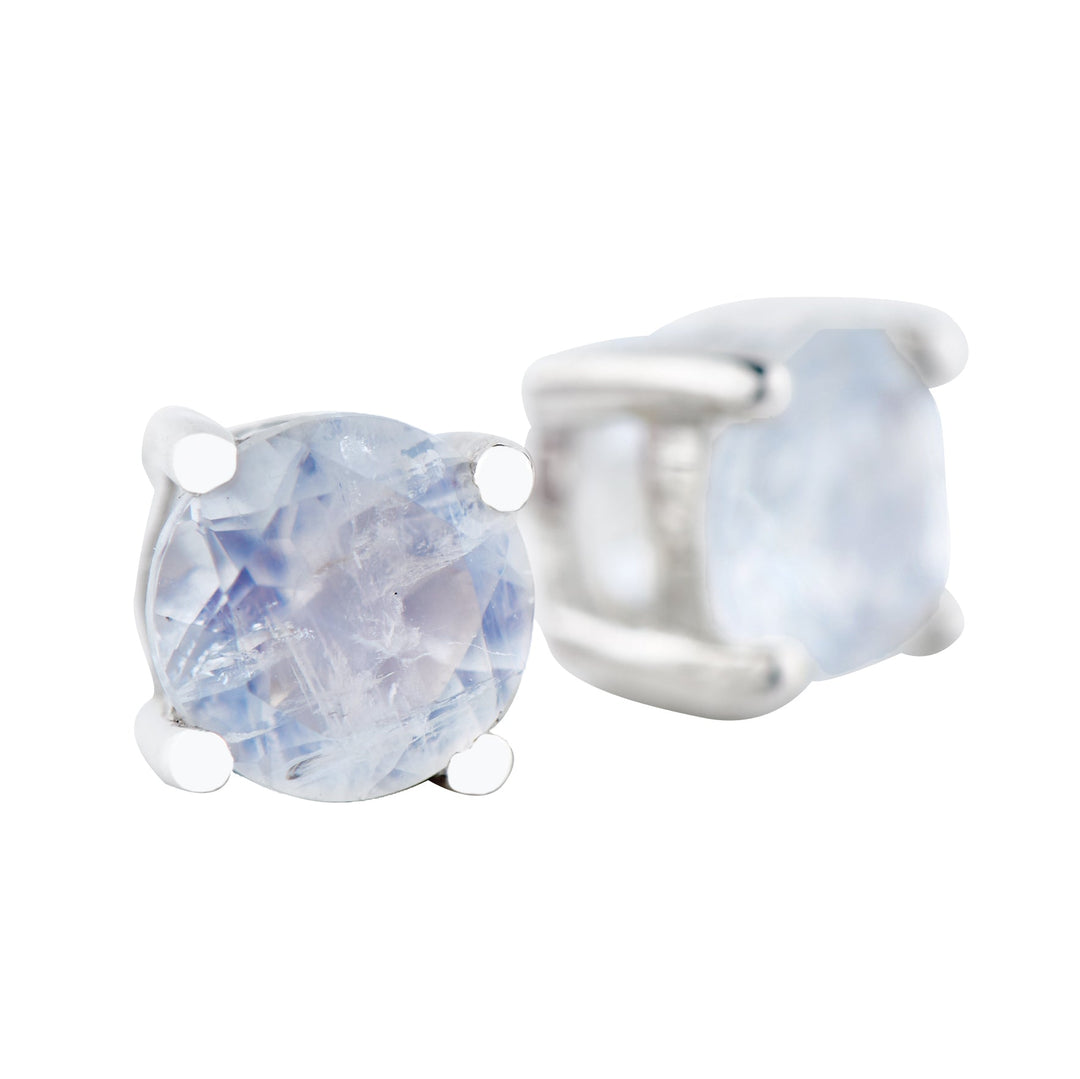 Rainbow Moonstone Stud Earrings (B215E03)