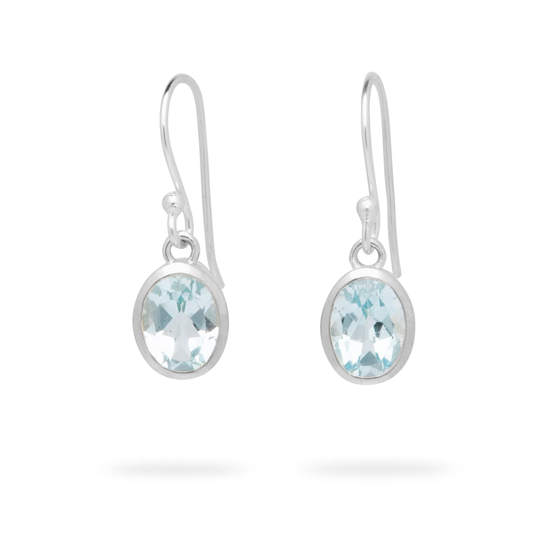 Blue Topaz Drop Earrings (B270E01)