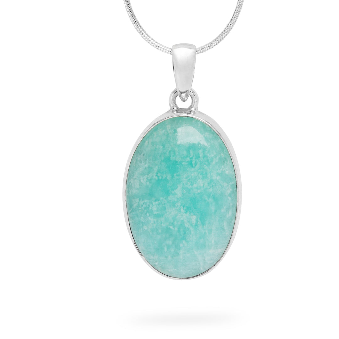 Amazonite Oval Pendant (B276P03)