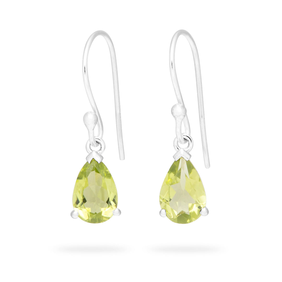 Peridot Teardrop Earrings (B292E01)