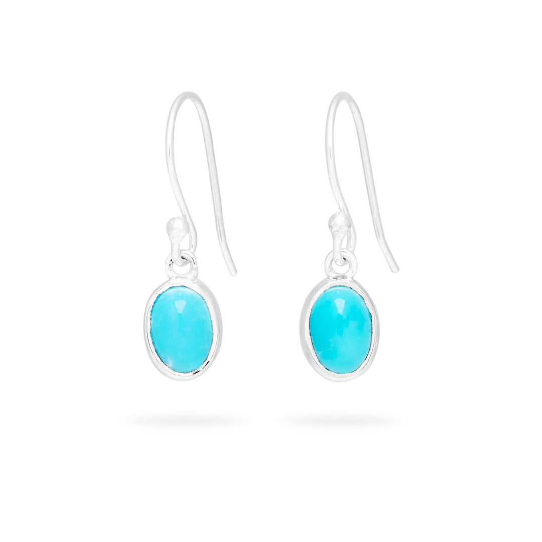 Arizona Turquoise Oval Drop Earrings (B293E01)