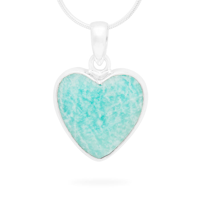 Amazonite Heart Pendant (B331P01)
