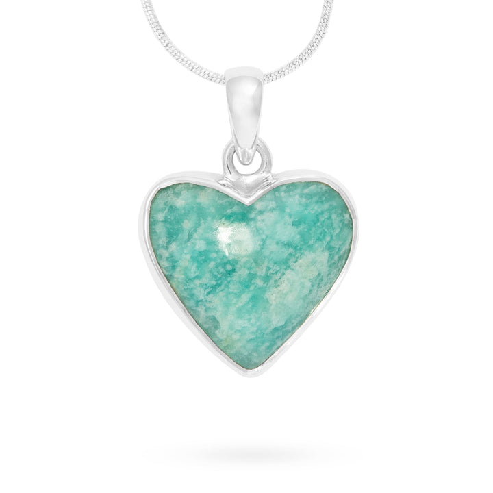 Amazonite Heart Pendant (B331P01)
