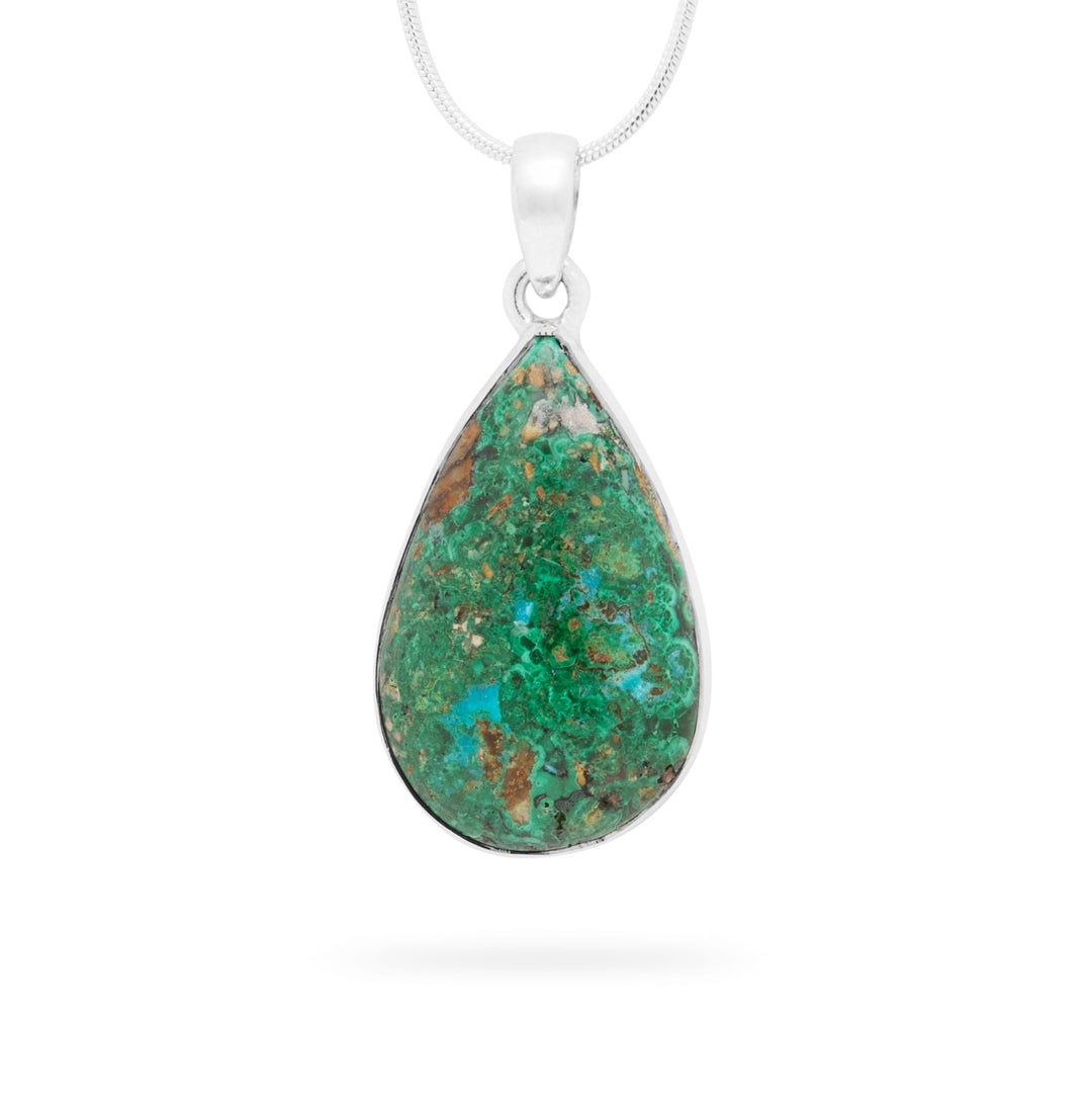 Azurite Malachite Teardrop Pendant (B339P01)