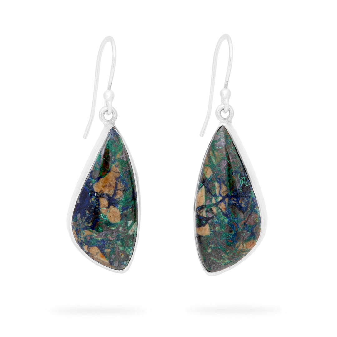 Azurite Malachite Earrings (B349E01)