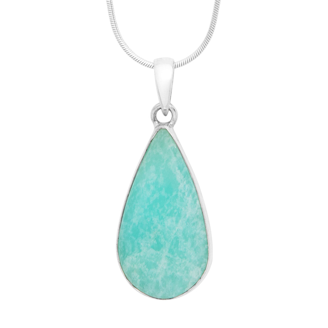 Amazonite Teardrop Pendant (B416P04)