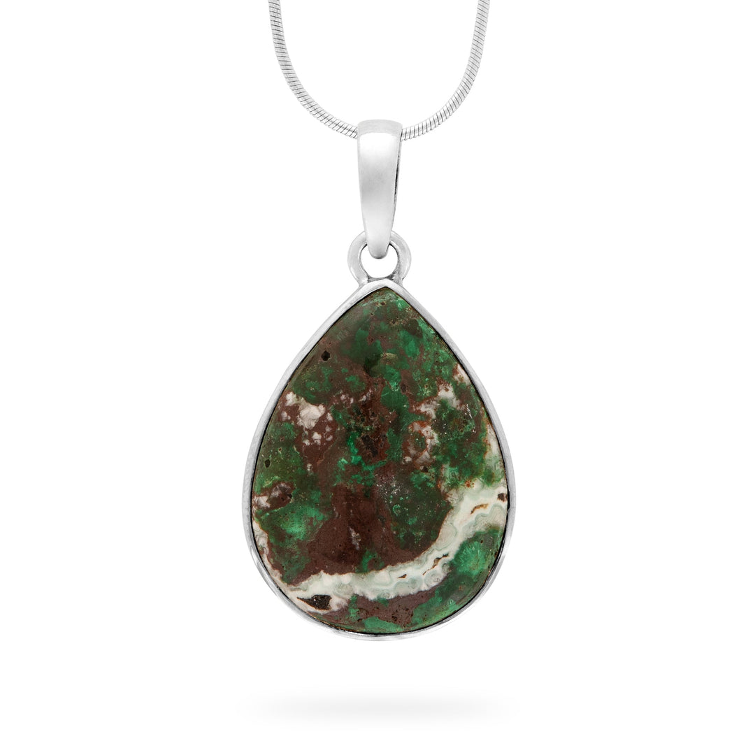 Cupic Chrysocolla Teardrop Pendant (B418P02)