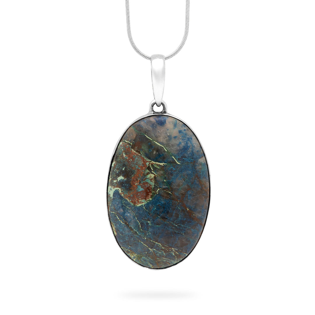 Cupic Chrysocolla Oval Pendant (B418P03)